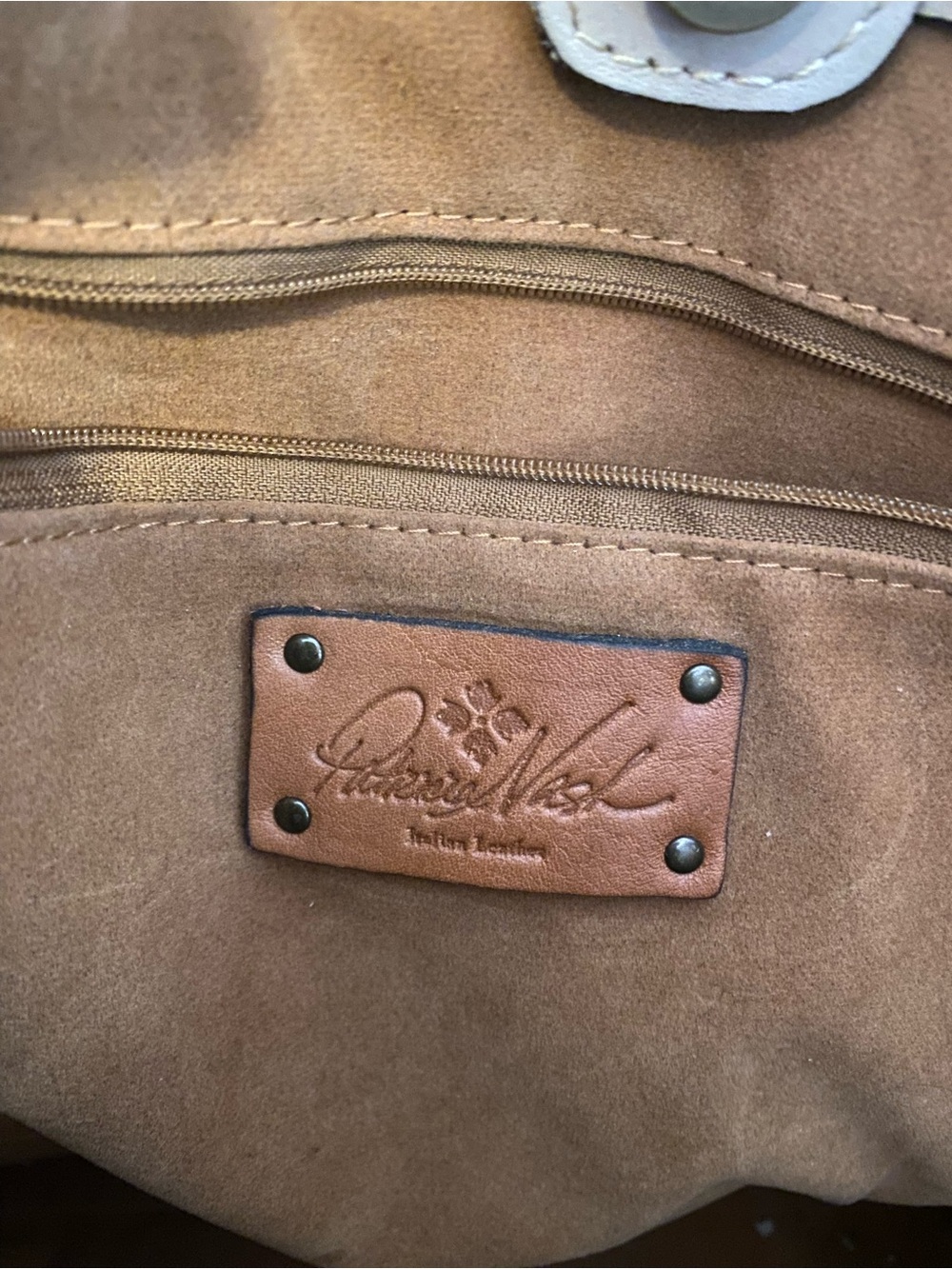 Patricia Nash Taupe Laser-Cut Tote - Picture 4 of 4